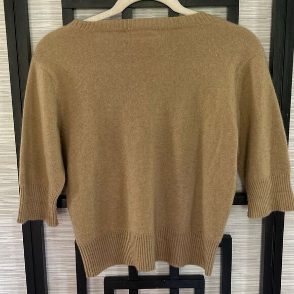 Apostrophe 100% cashmere cardigan sweater S camel color beige - Picture 4 of 4